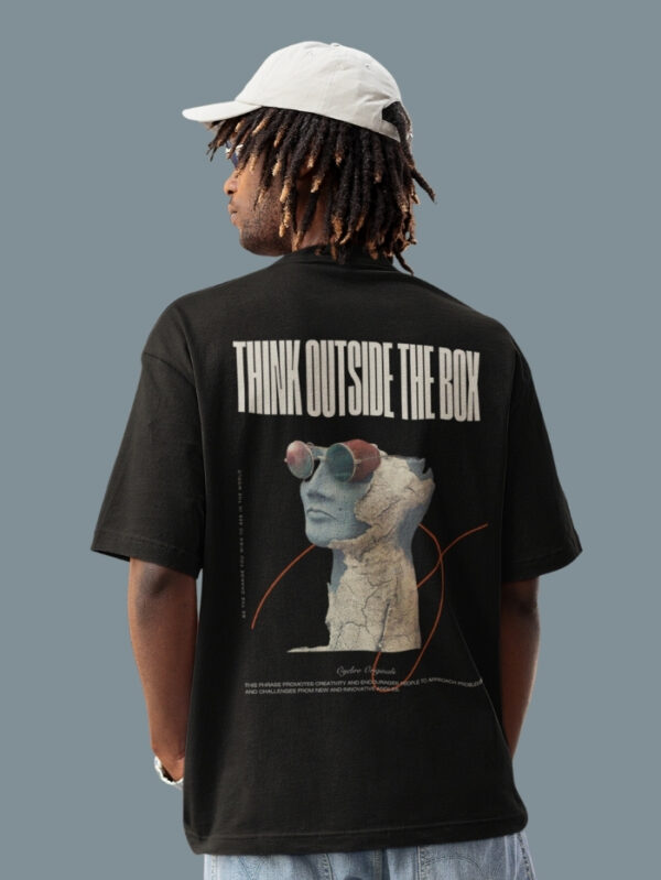 THINK OUTSIDE THE BOX OVERSIZED T-SHIRT.