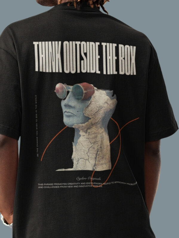 THINK OUTSIDE THE BOX OVERSIZED T-SHIRT. - Image 3