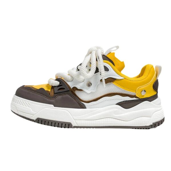 YELLOW & BROWN MENS IMPORTED SNEAKERS