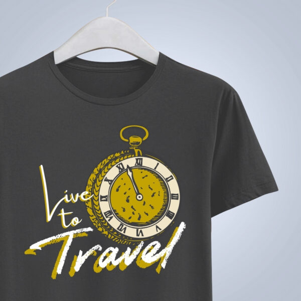 LIVE TO TRAVEL T-SHIRT. - Image 2