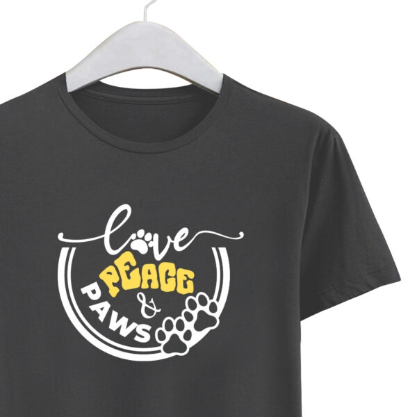 LOVE,PEACE & PAWS TSHIRT. - Image 2