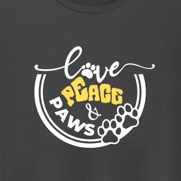 LOVE,PEACE & PAWS TSHIRT. - Image 3