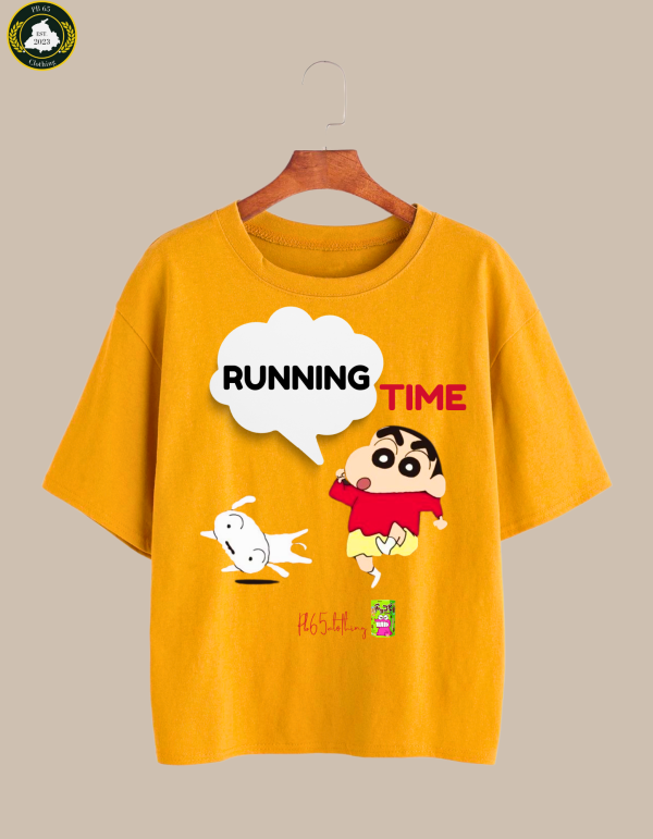 "RUNNING TIME" OVERSIZED TSHIRT.