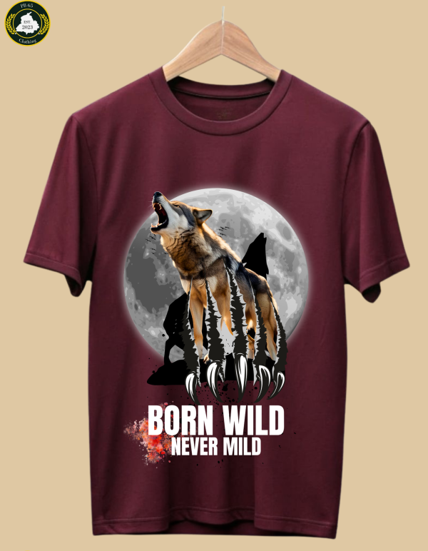 BORN WILD WOLF OVERSIZED TSHIRT. - Image 3