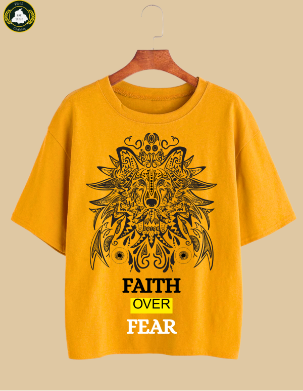 FAITH OVER FEAR WOLF OVERSIZED TSHIRT. - Image 2