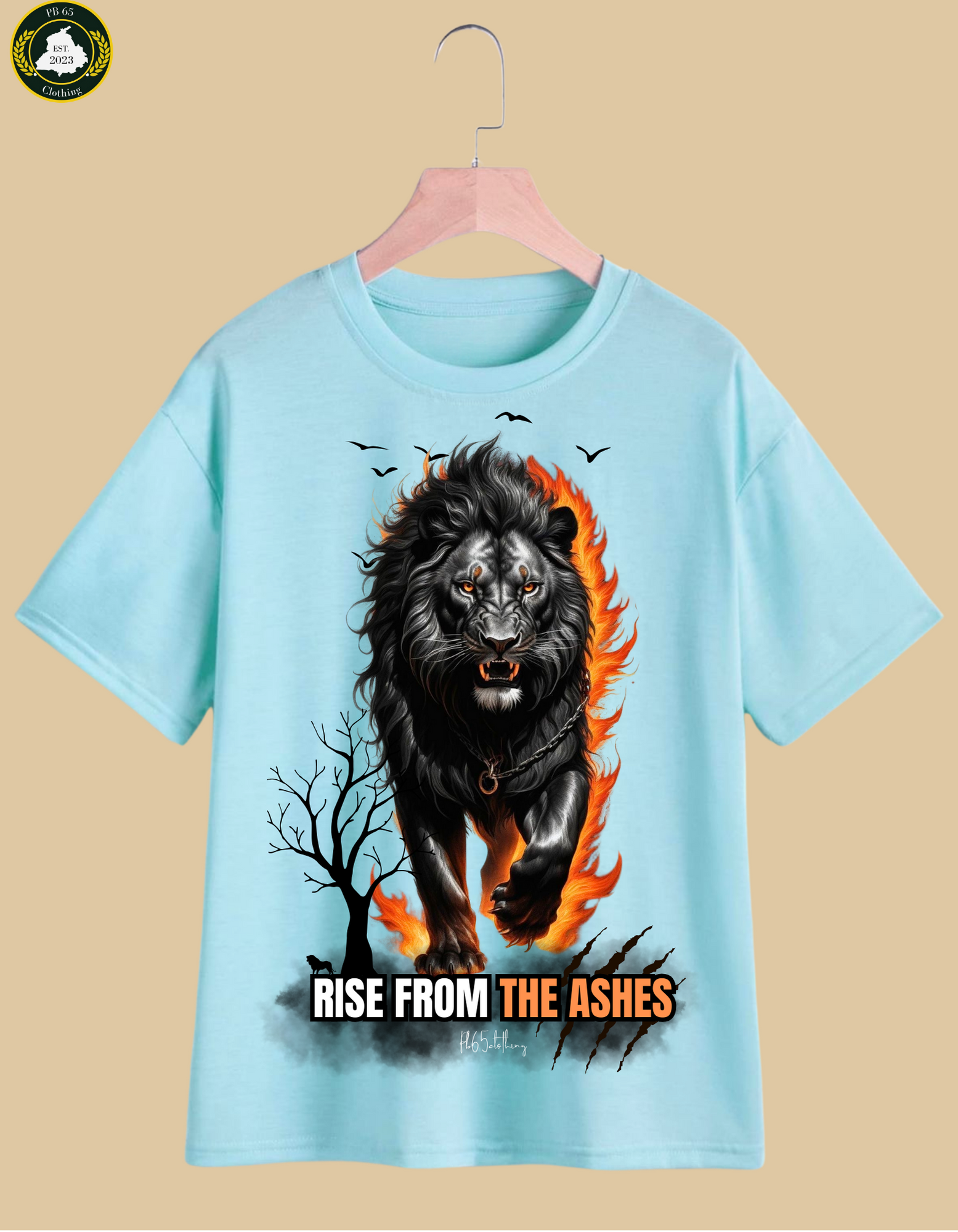 RISE FROM THE ASHES LION OVERSIZED TSHIRT. - Image 3