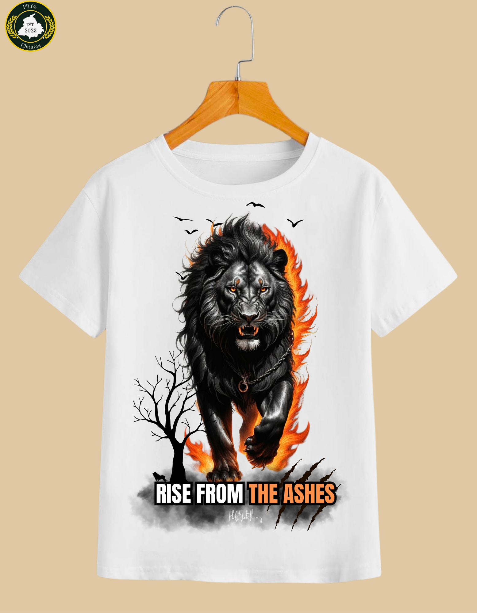 RISE FROM THE ASHES LION OVERSIZED TSHIRT. - Image 2